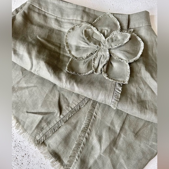 Padova linen skirt lluvia de orquídeas with pockets. size Medium10. Summer skirt - Picture 14 of 16